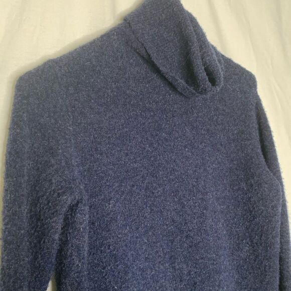 Joie Navy Fuzzy Turtleneck Pullover Sweater XS - Picture 2 of 5